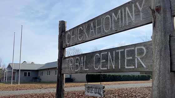 Sign for chickahominy tribal center