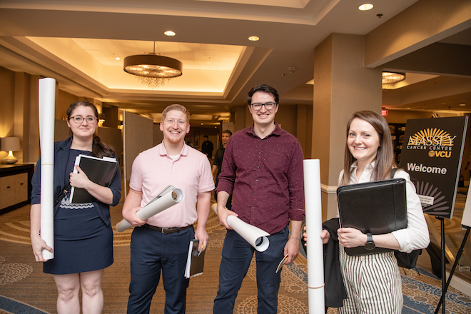 Students at the Walter Lawrence Research Retreat prepared to share their scientific posters