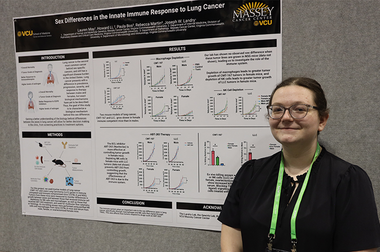 May pictured at AACR poster session