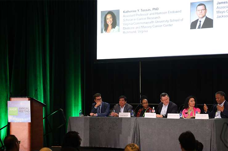 Massey director Robert Winn and researcher Katherine Tossas participate on mentorship panel at AACR