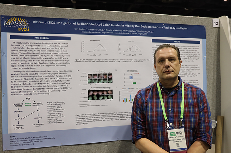 Yakovlev pictured at AACR poster session