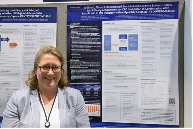 Karyopharm Therapeutics representative at scientific poster during the 2024 ASCO Annual Meeting