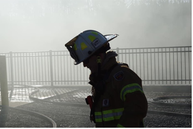 Greg Leitz firefighting with Spotsylvania County Fire Department